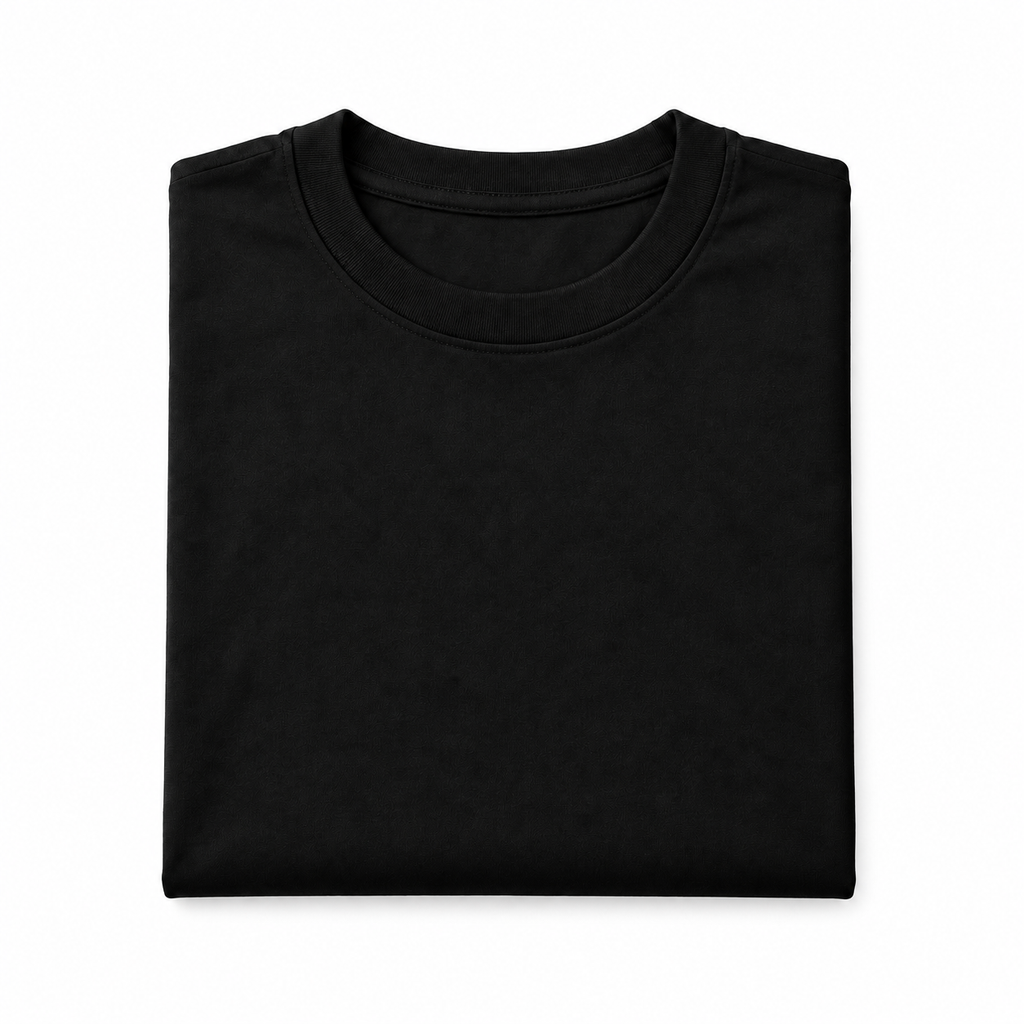 Folded black men's cooling T-shirt